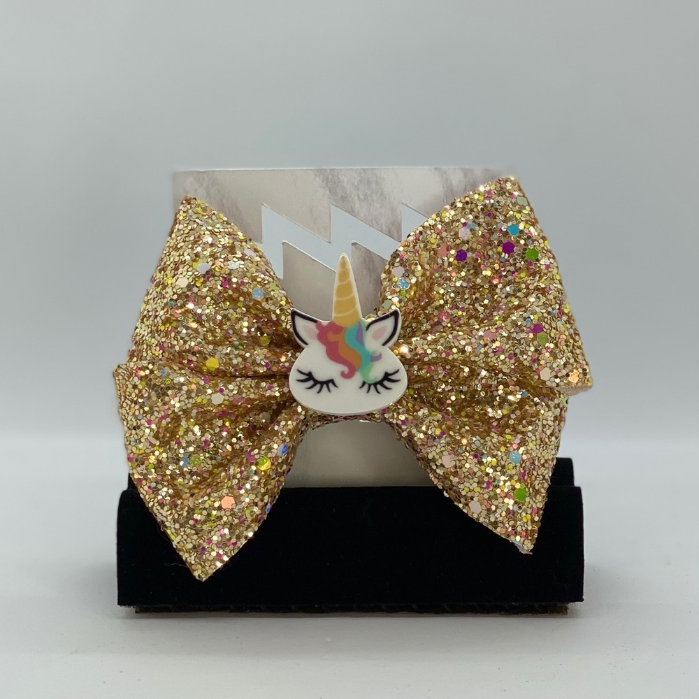 Glitter Unicorn Bow
